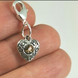 Clip On engraved heart charms planner bracelet charms pendant dreadlocks beads